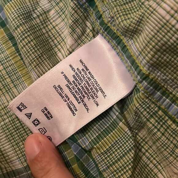 Columbia green button up L - Picture 6 of 7